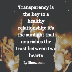 transparency in a relationship
